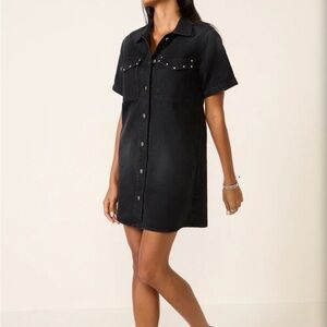Evereve SS Studded Denim Dress